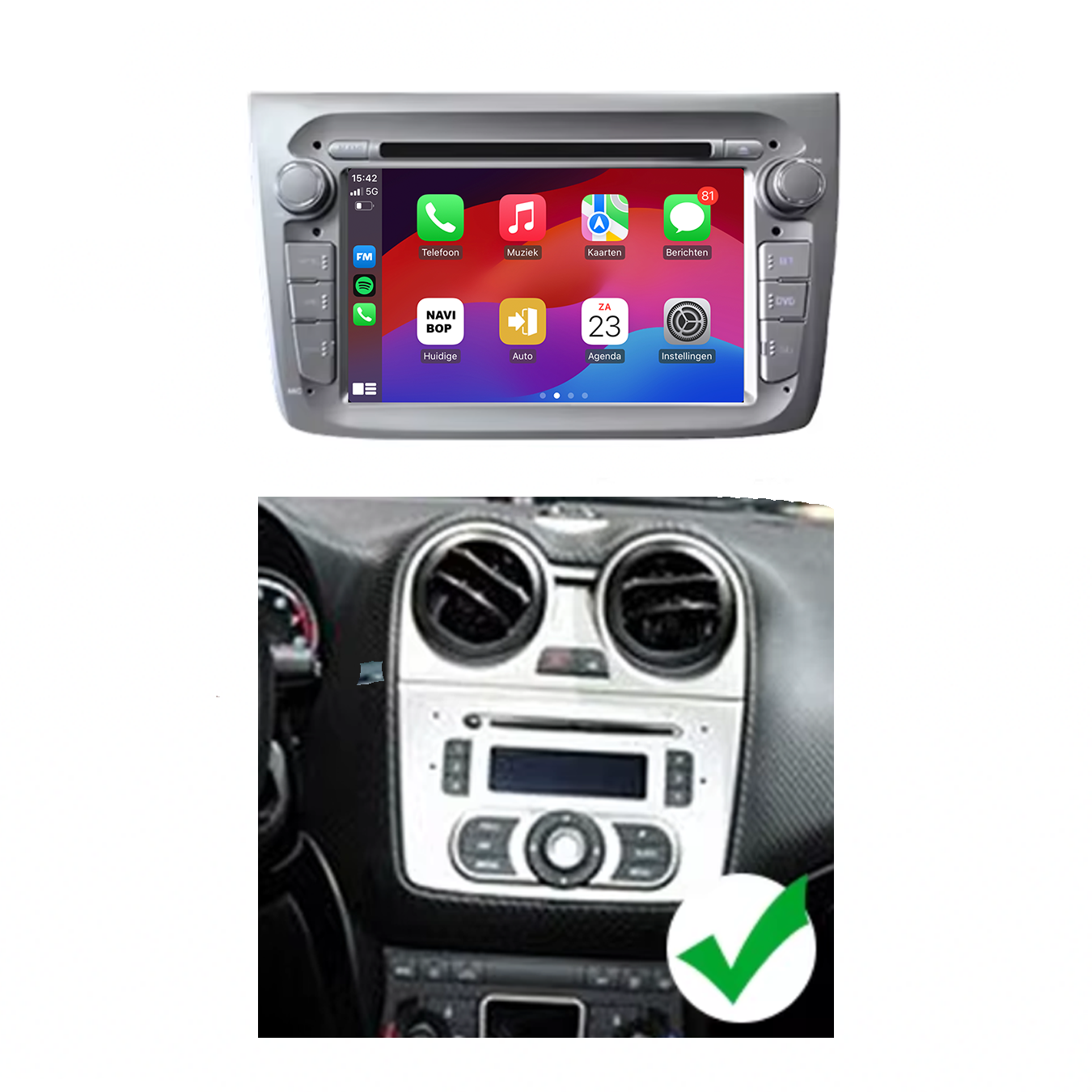 Alfa Romeo GT | Autoradio | 2004 t/m 2010 | Android 14 | Apple CarPlay & Android Auto