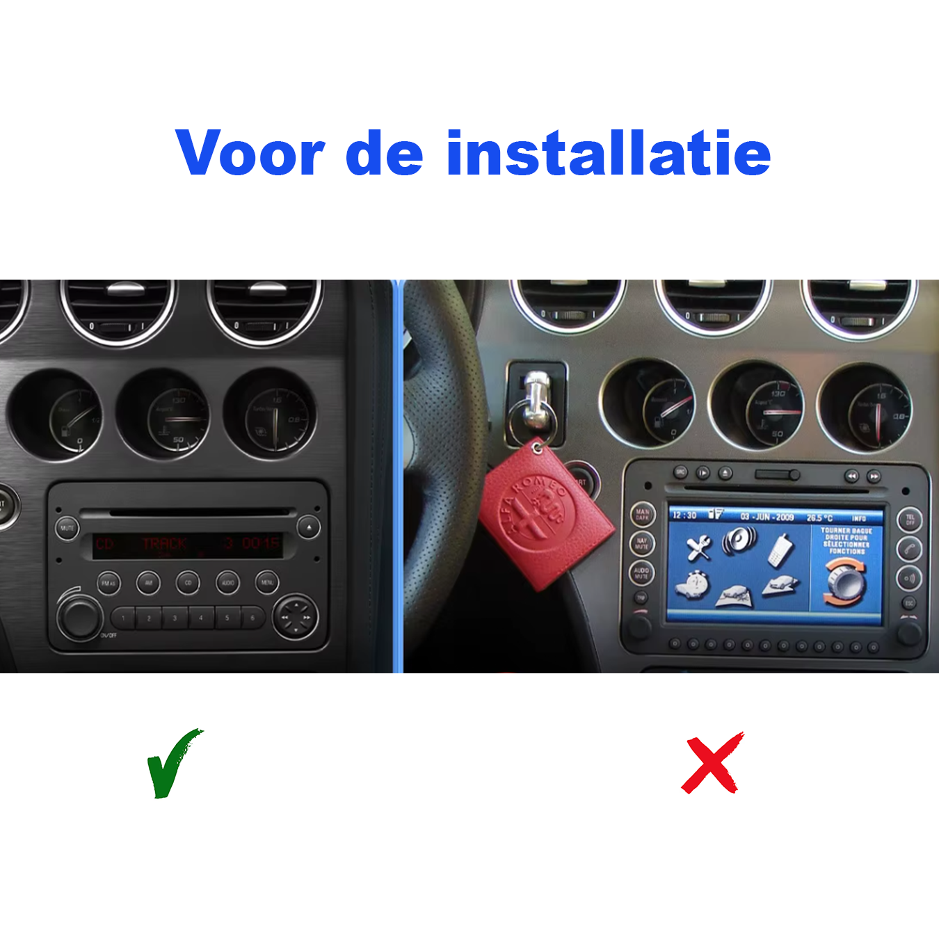 Alfa Romeo 159 | Autoradio | 2006 t/m 2010 | Android 13 | Apple CarPlay & Android Auto