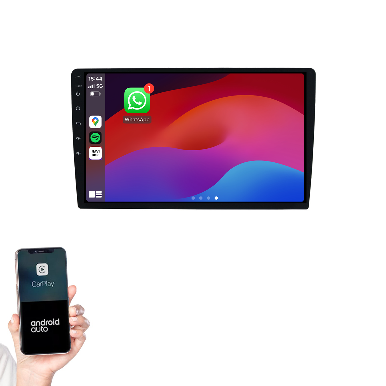 10.1 Inch Autoradio | Universeel 2DIN | Android 14 | Apple CarPlay & Android Auto