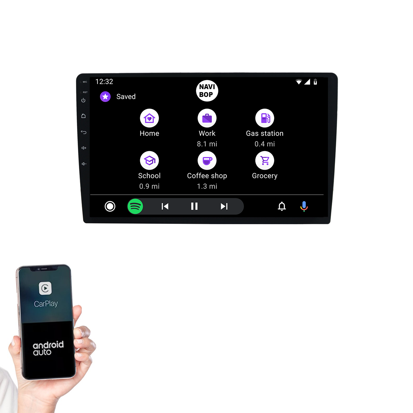 10.1 Inch Autoradio | Universeel 2DIN | Android 14 | Apple CarPlay & Android Auto