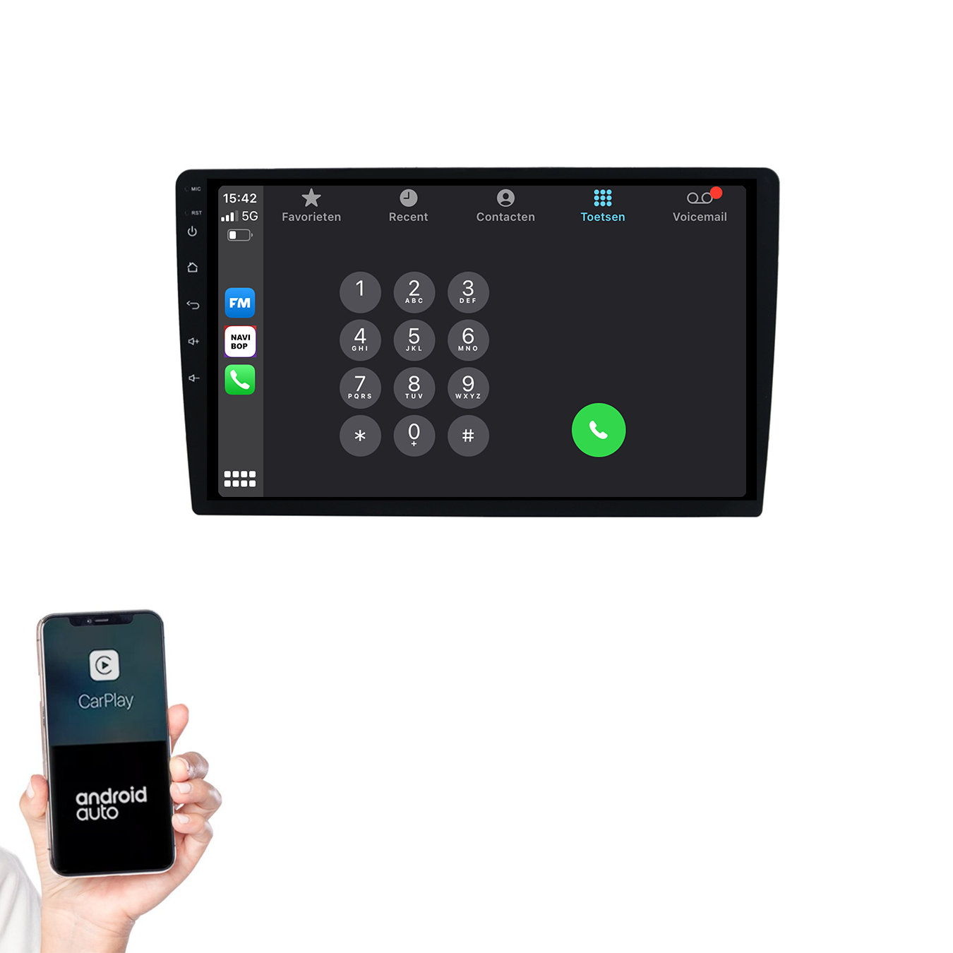 10.1 Inch Autoradio | Universeel 2DIN | Android 14 | Apple CarPlay & Android Auto