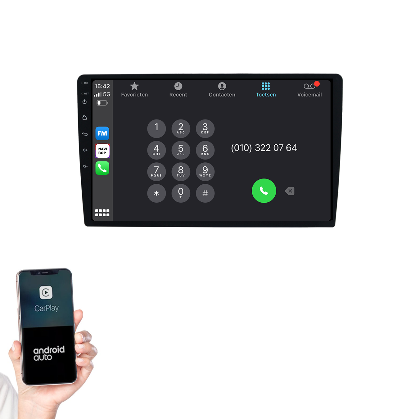 10.1 Inch Autoradio | Universeel 2DIN | Android 14 | Apple CarPlay & Android Auto