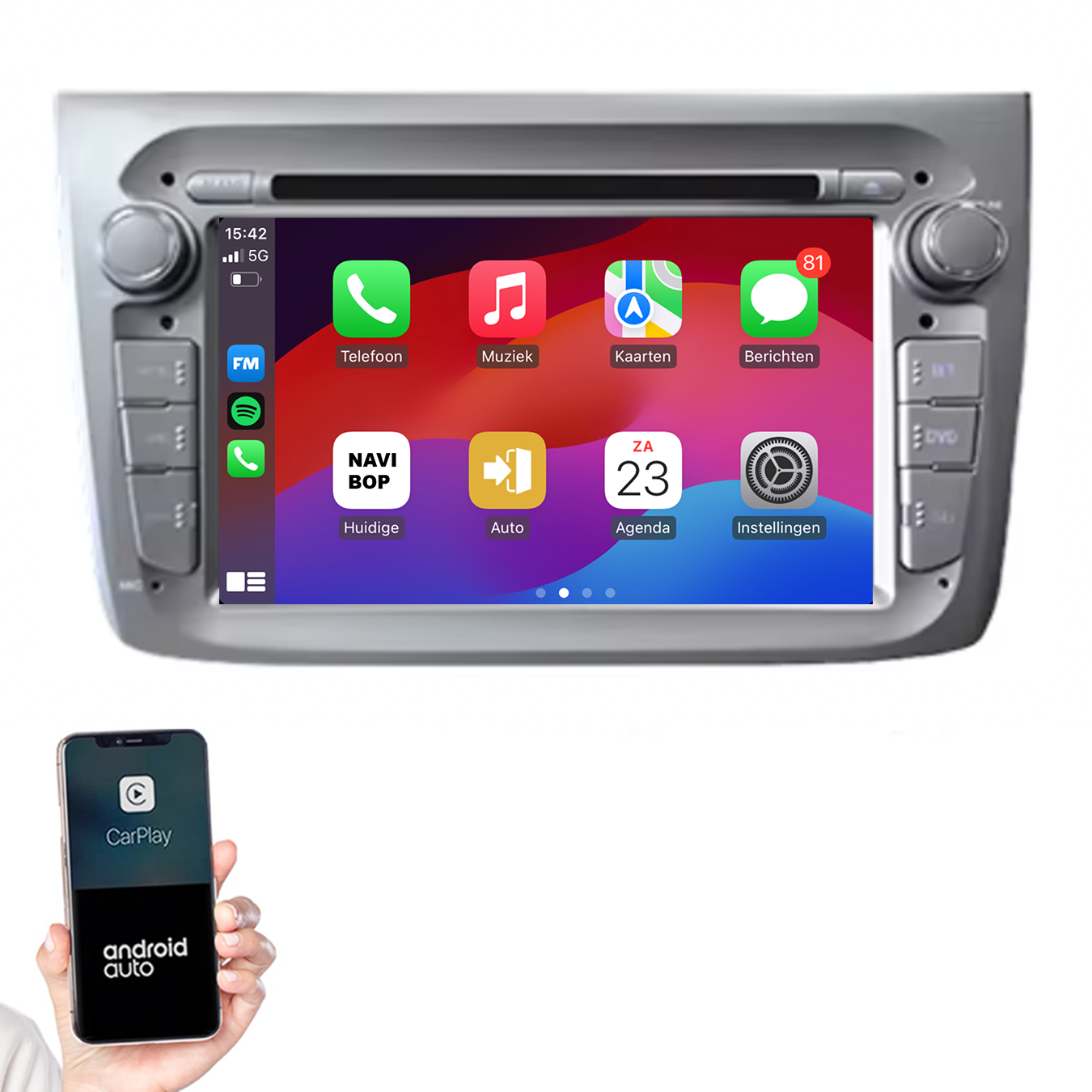 Alfa Romeo GT | Autoradio | 2004 t/m 2010 | Android 14 | Apple CarPlay & Android Auto