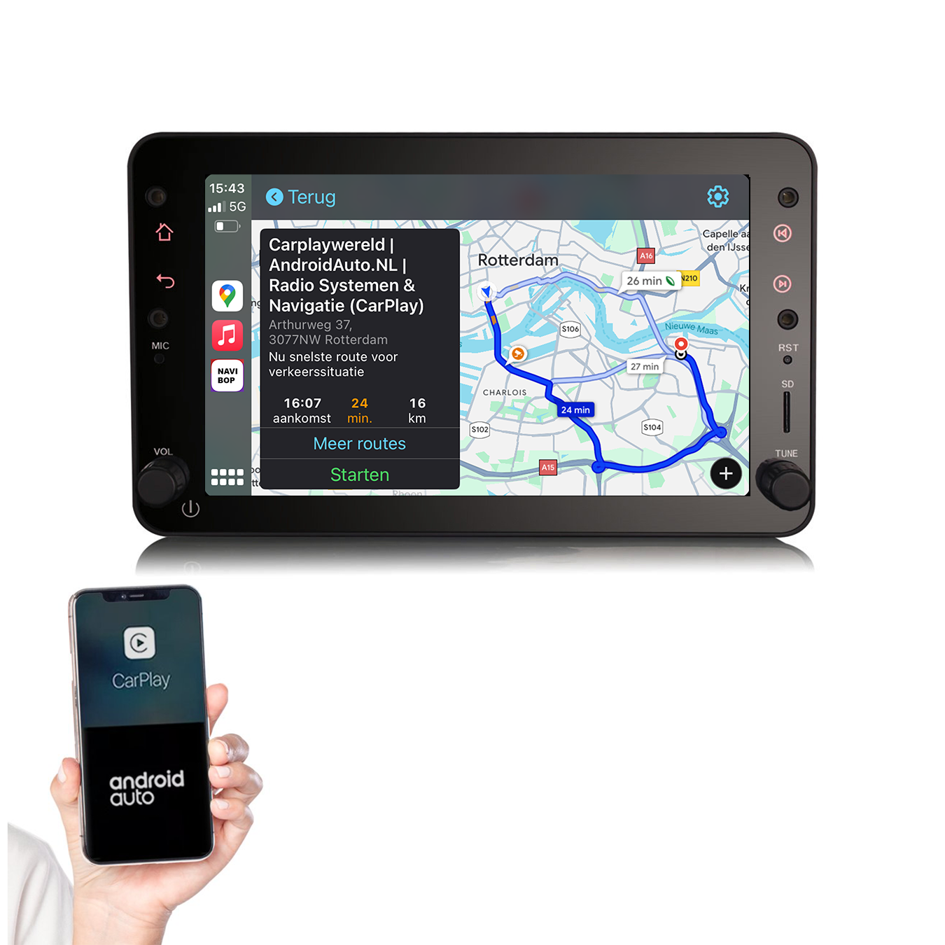 Alfa Romeo Spider | Autoradio | 2006 t/m 2010 | Android 13 | Apple CarPlay & Android Auto