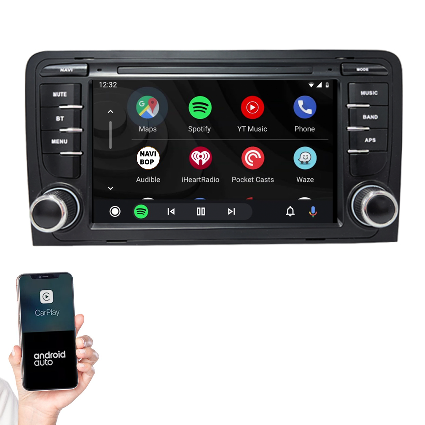 Audi A3 | Autoradio | 2002 t/m 2013 | Android 14 | Apple CarPlay & Android Auto