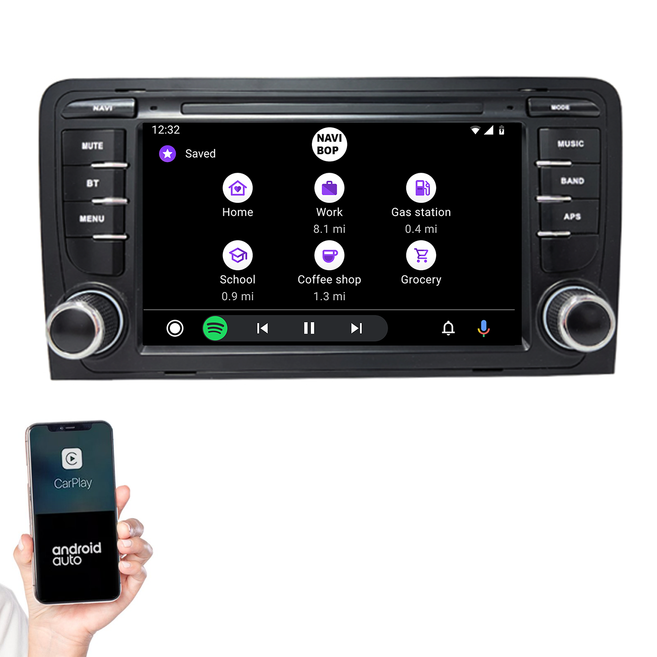 Audi A3 | Autoradio | 2002 t/m 2013 | Android 14 | Apple CarPlay & Android Auto
