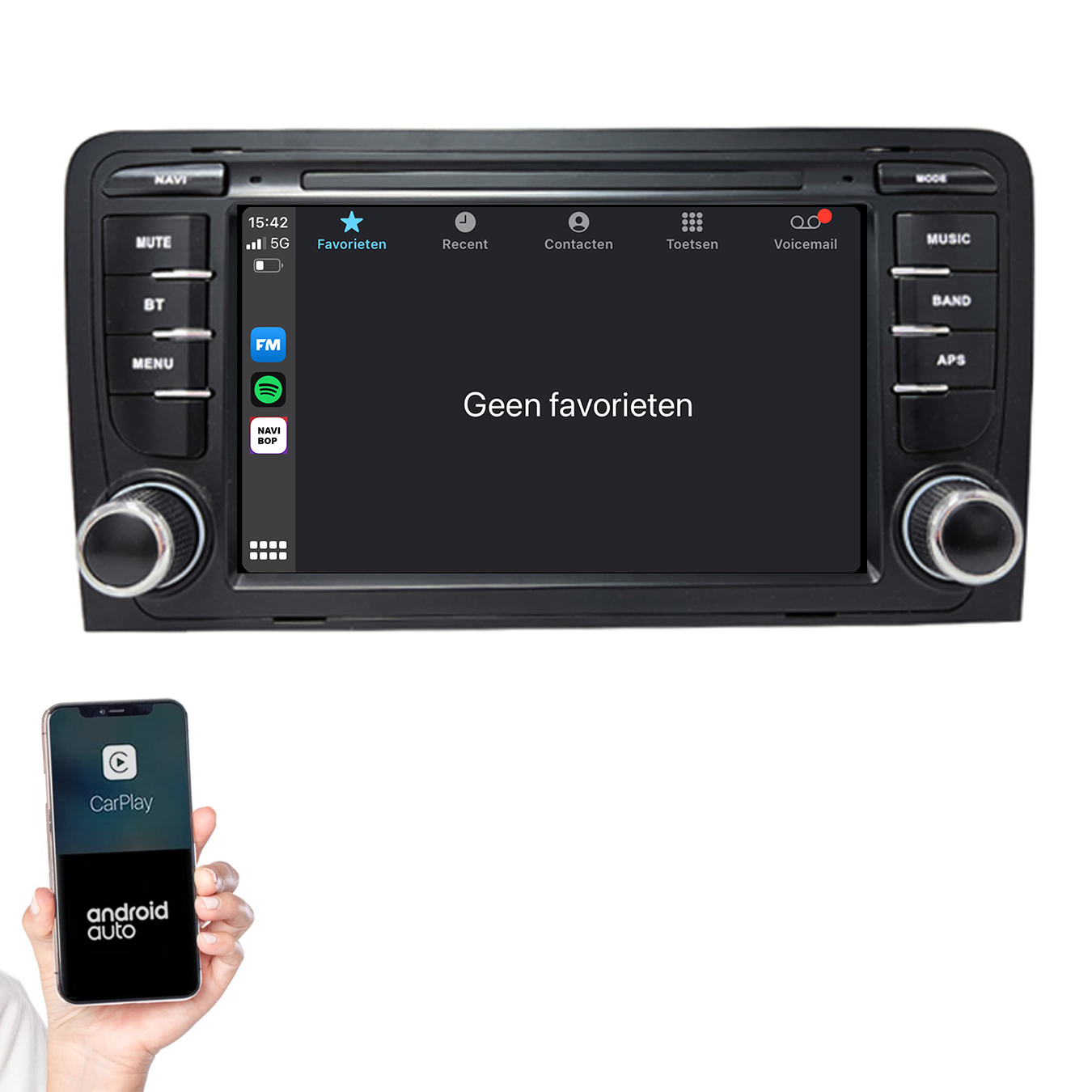 Audi A3 | Autoradio | 2002 t/m 2013 | Android 14 | Apple CarPlay & Android Auto