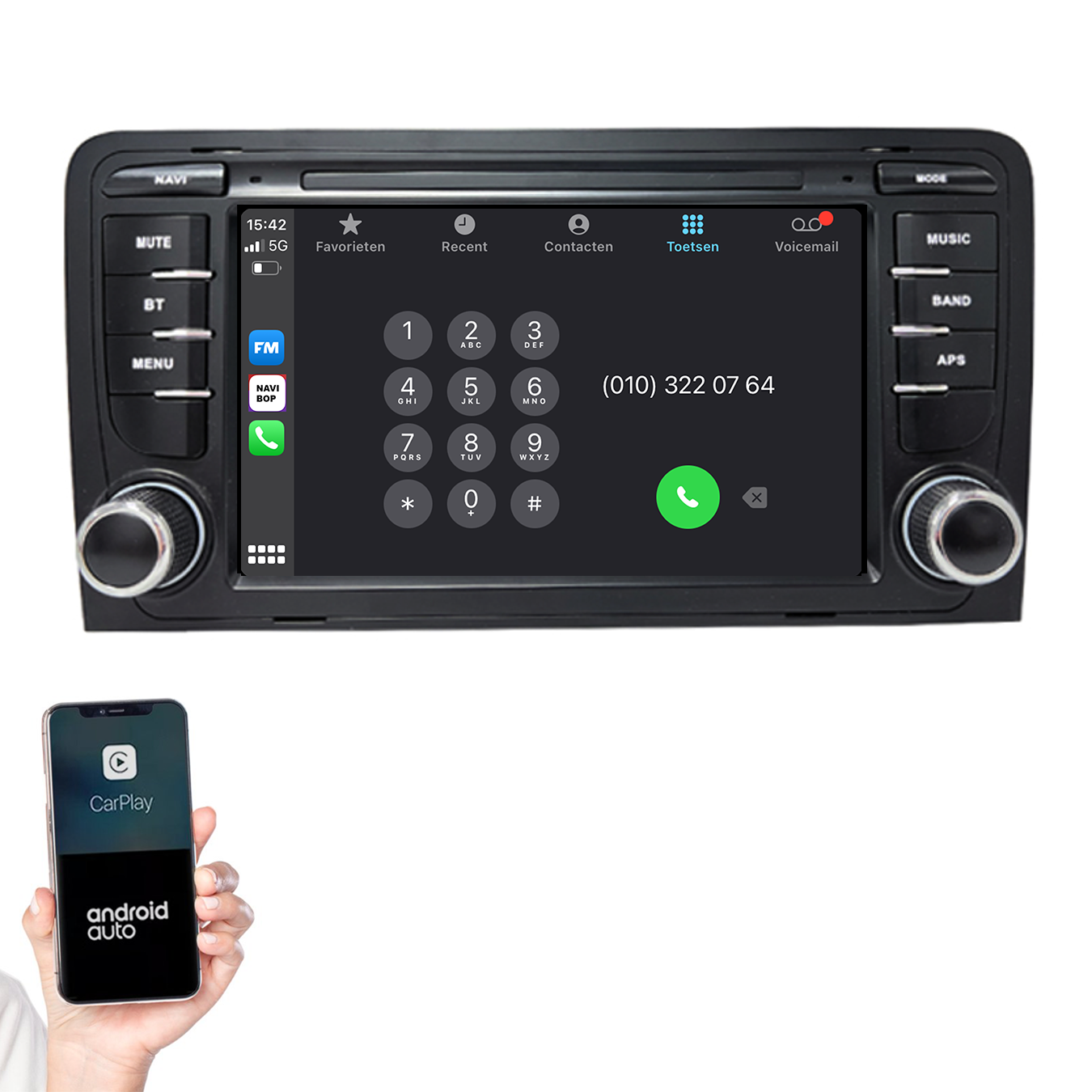 Audi A3 | Autoradio | 2002 t/m 2013 | Android 14 | Apple CarPlay & Android Auto