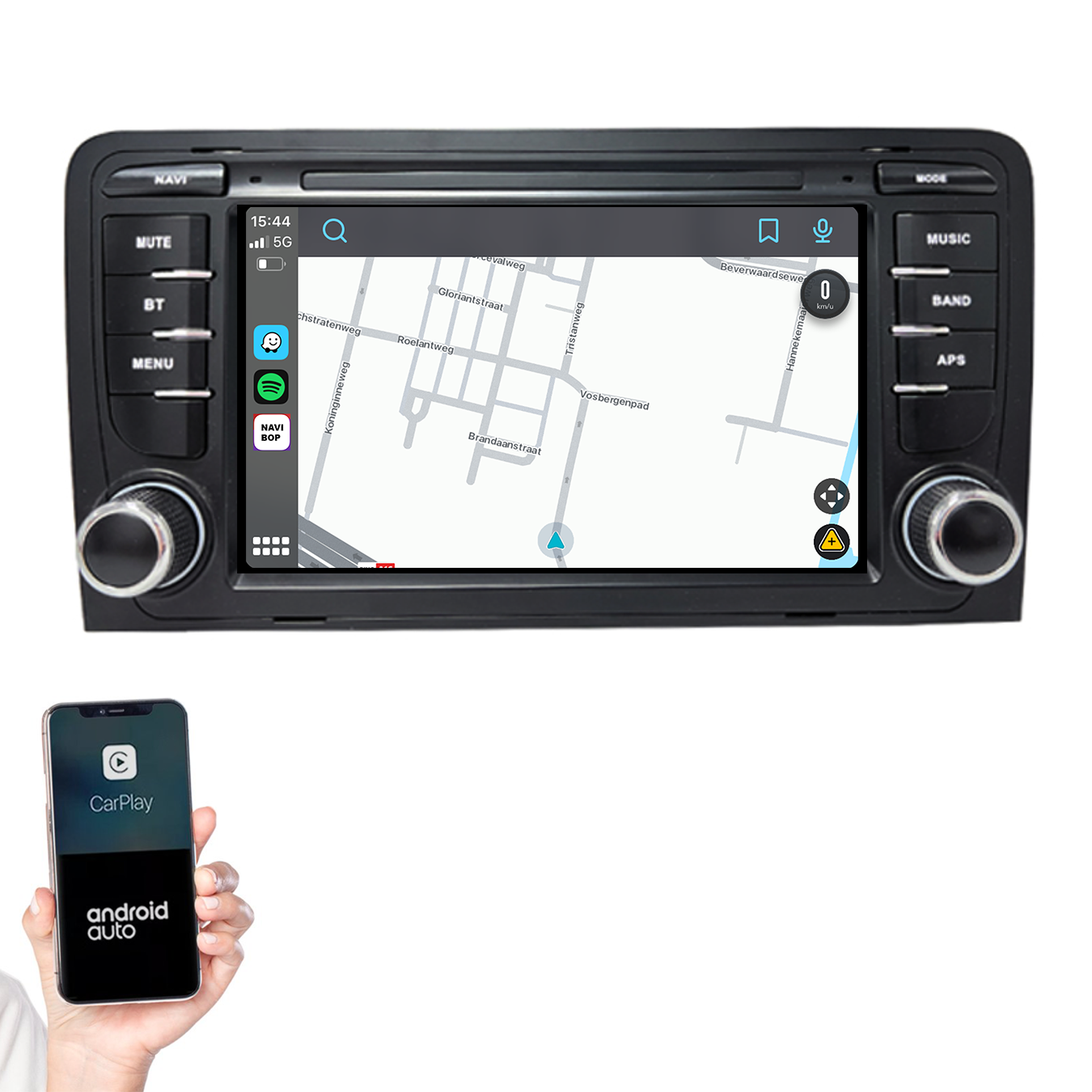 Audi A3 | Autoradio | 2002 t/m 2013 | Android 14 | Apple CarPlay & Android Auto