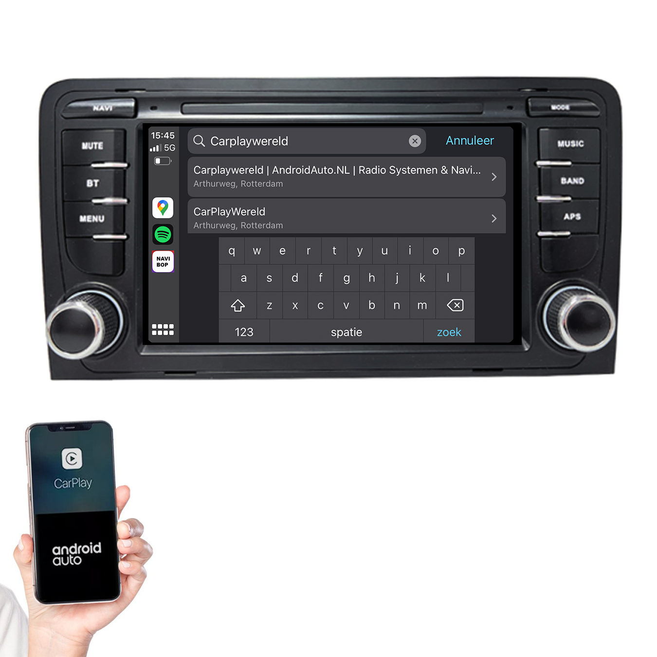 Audi A3 | Autoradio | 2002 t/m 2013 | Android 14 | Apple CarPlay & Android Auto