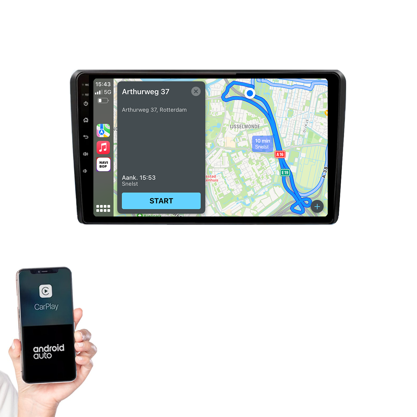 Audi A4 | Autoradio | 2002 t/m 2013 | Android 14 | Apple CarPlay & Android Auto