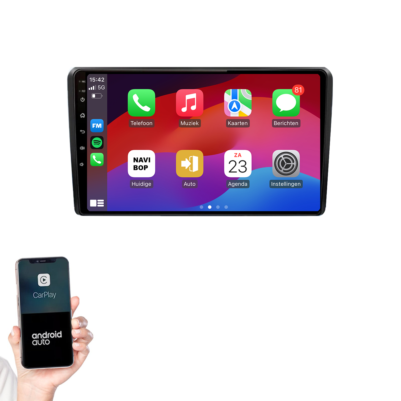 Audi A4 | Autoradio | 2002 t/m 2013 | Android 14 | Apple CarPlay & Android Auto