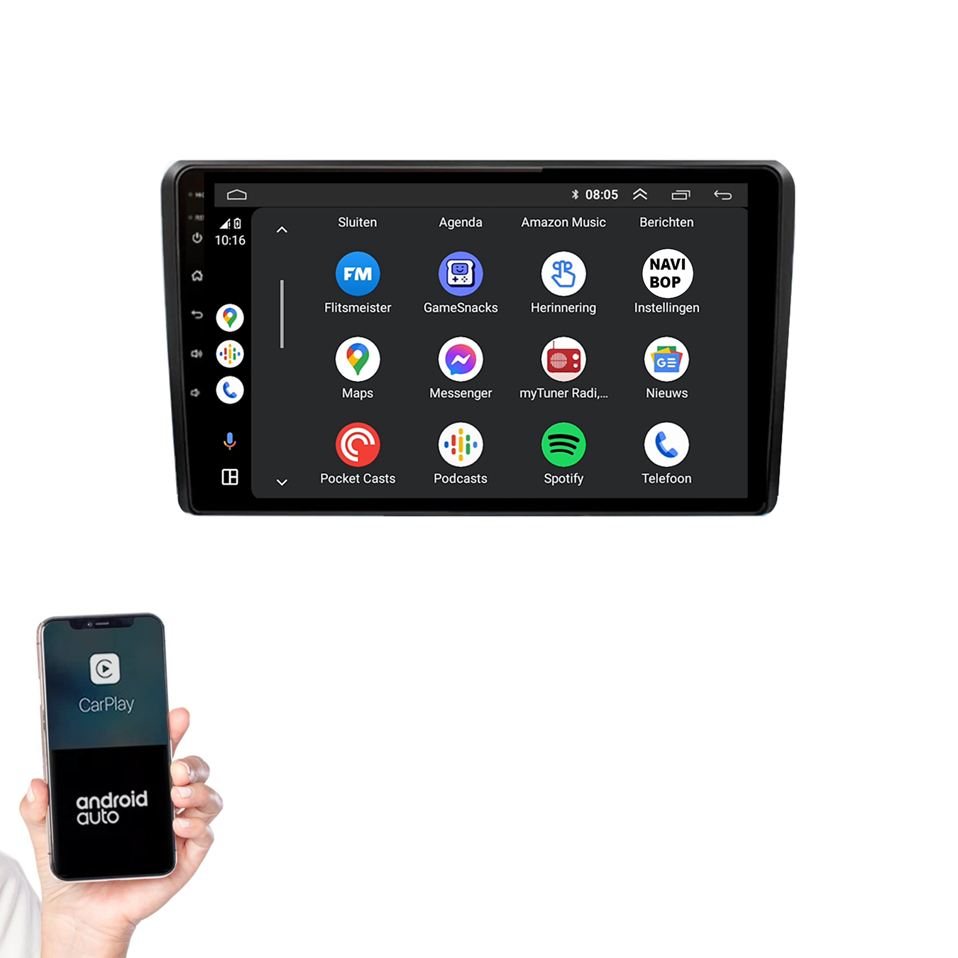 Audi A4 | Autoradio | 2002 t/m 2013 | Android 14 | Apple CarPlay & Android Auto