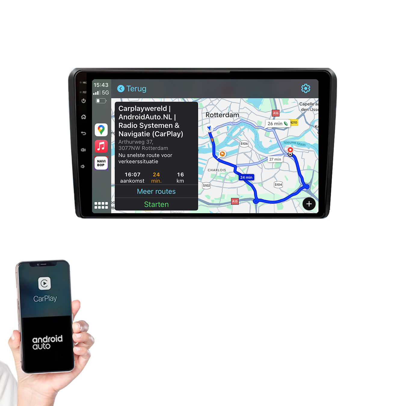 Audi A4 | Autoradio | 2002 t/m 2013 | Android 14 | Apple CarPlay & Android Auto