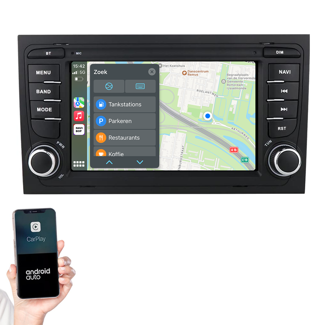 Audi A4 | Autoradio | 2002 t/m 2013 | Android 14 | Apple CarPlay & Android Auto