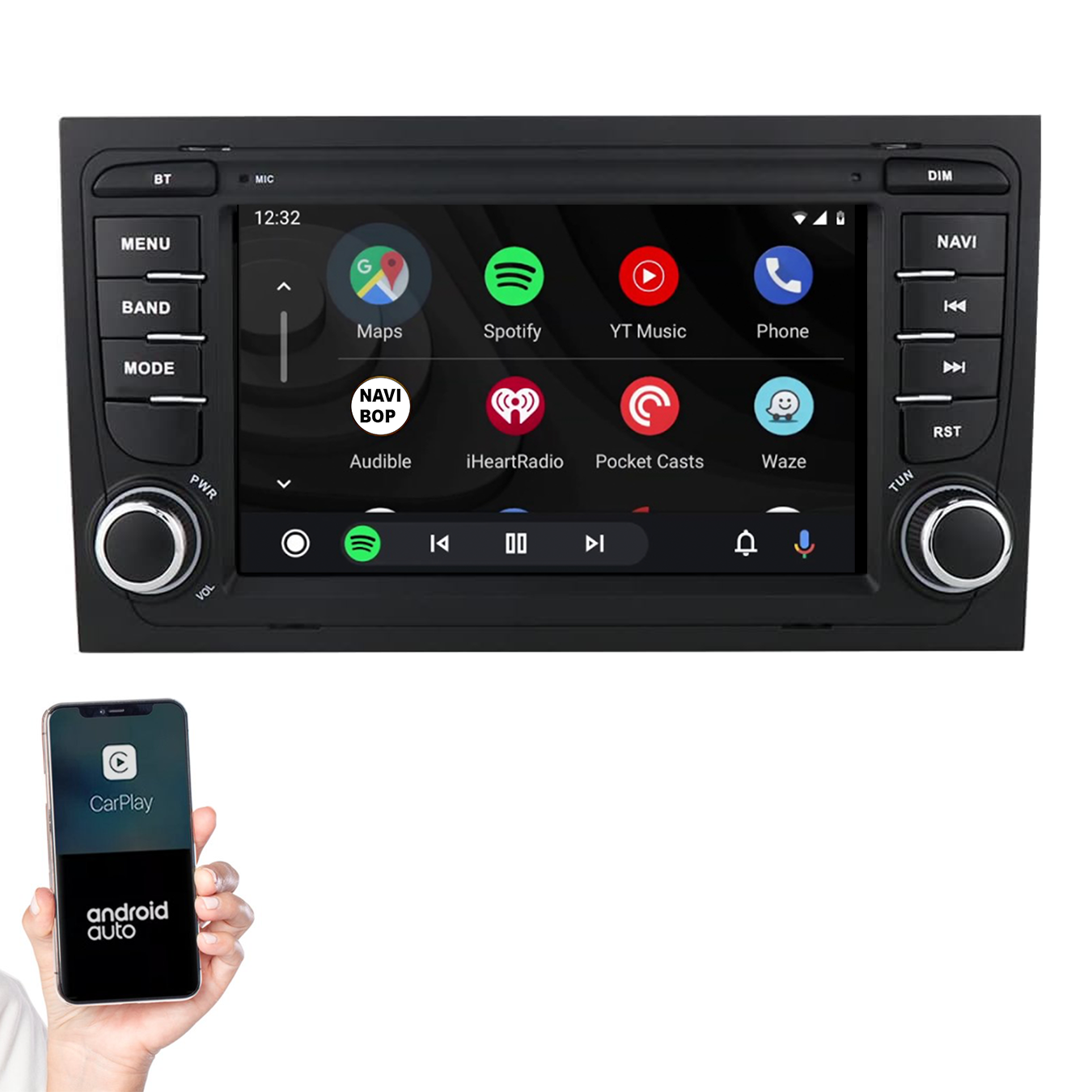 Audi A4 | Autoradio | 2002 t/m 2013 | Android 14 | Apple CarPlay & Android Auto
