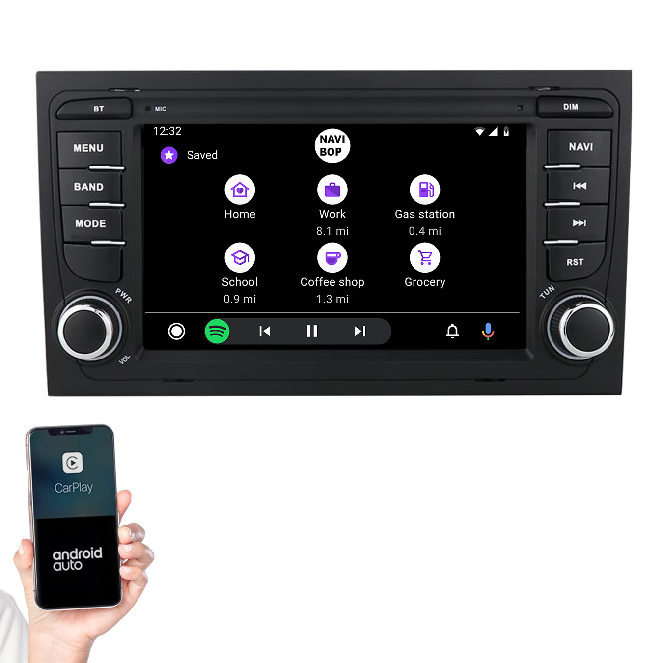 Audi A4 | Autoradio | 2002 t/m 2013 | Android 14 | Apple CarPlay & Android Auto