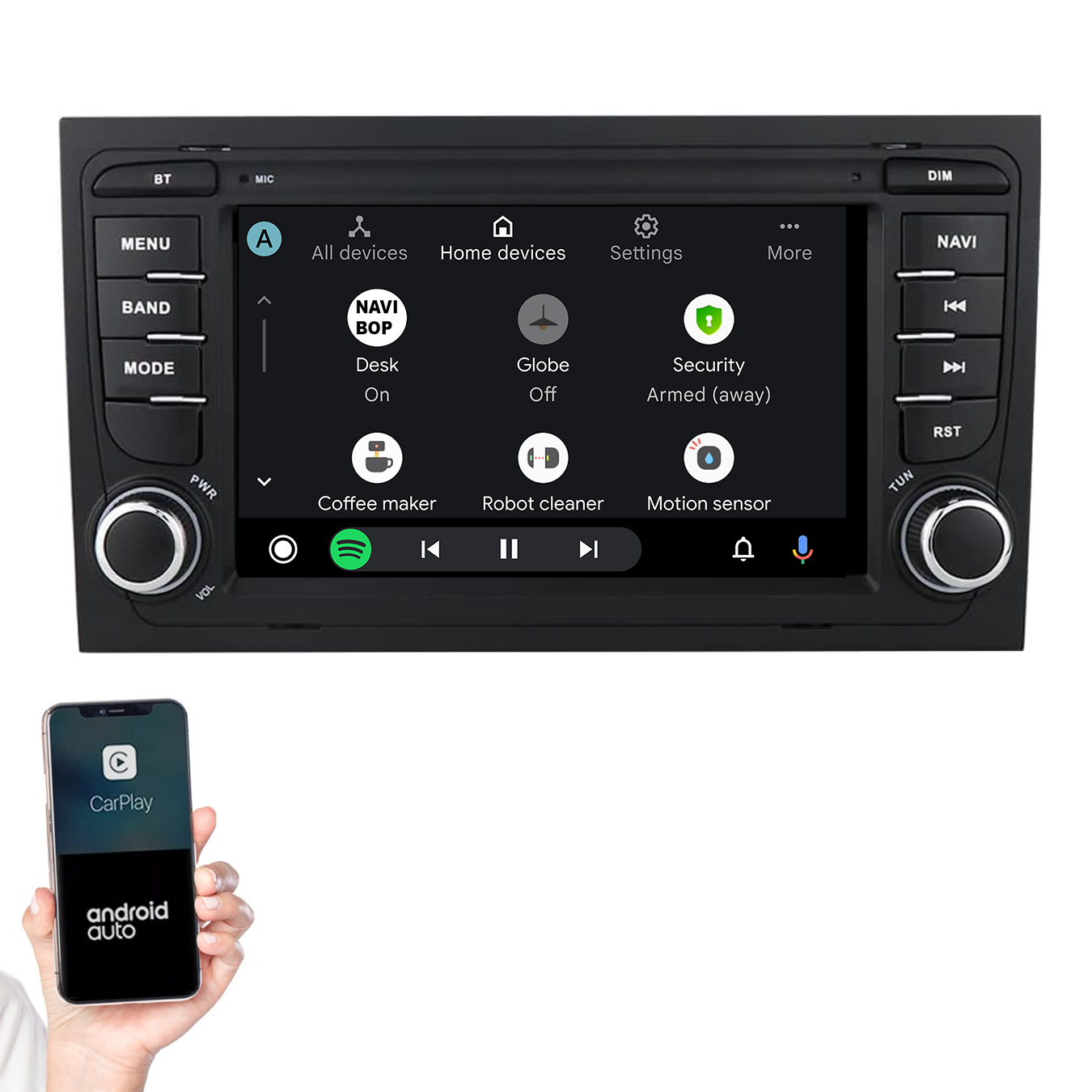 Audi A4 | Autoradio | 2002 t/m 2013 | Android 14 | Apple CarPlay & Android Auto