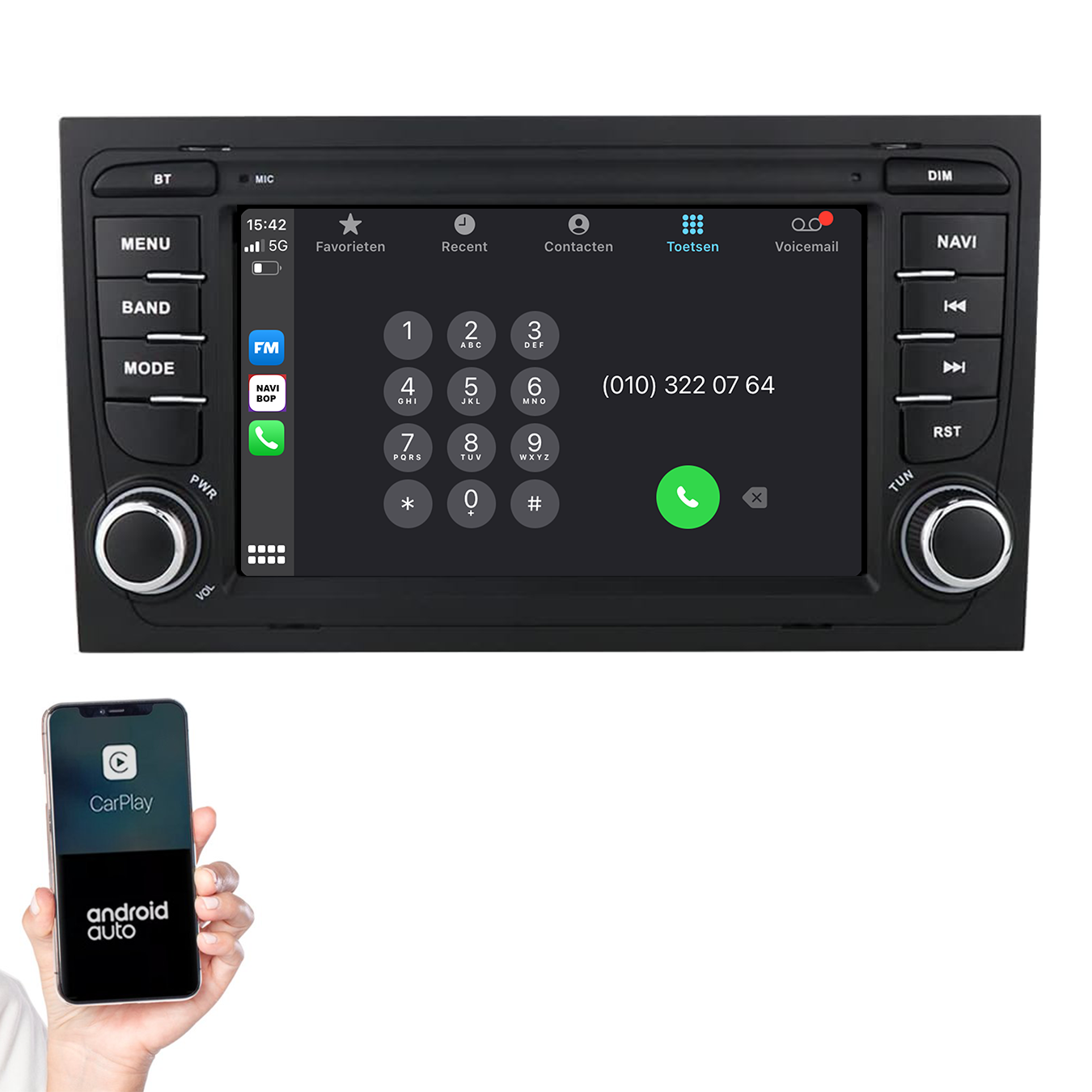 Audi A4 | Autoradio | 2002 t/m 2013 | Android 14 | Apple CarPlay & Android Auto
