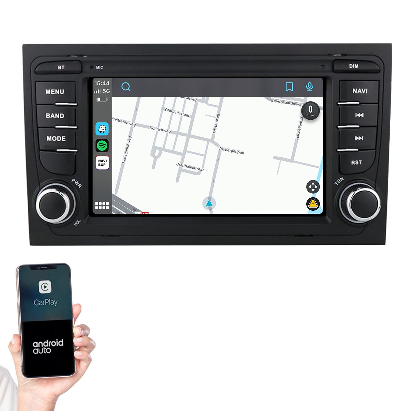 Audi A4 | Autoradio | 2002 t/m 2013 | Android 14 | Apple CarPlay & Android Auto