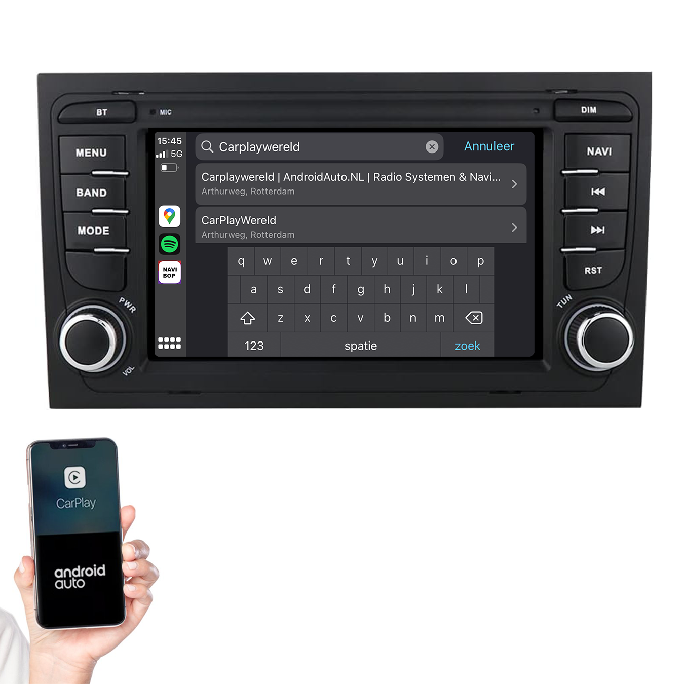 Audi A4 | Autoradio | 2002 t/m 2013 | Android 14 | Apple CarPlay & Android Auto