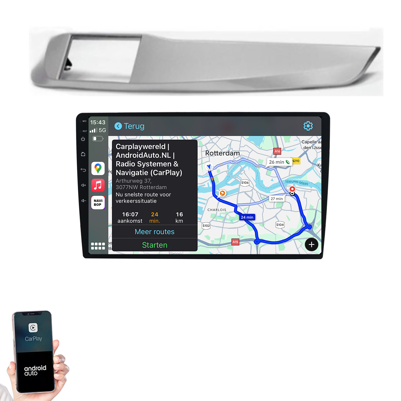Alfa Romeo Giulietta | Autoradio | 2010 t/m 2014 | Android 14 | Apple CarPlay & Android Auto