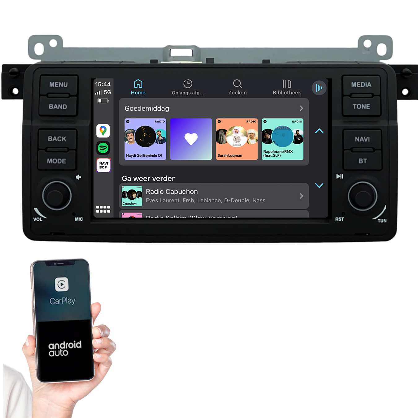 BMW 3-Serie E46 | Autoradio | 1998 t/m 2006 | Android 14 | Apple CarPlay & Android Auto