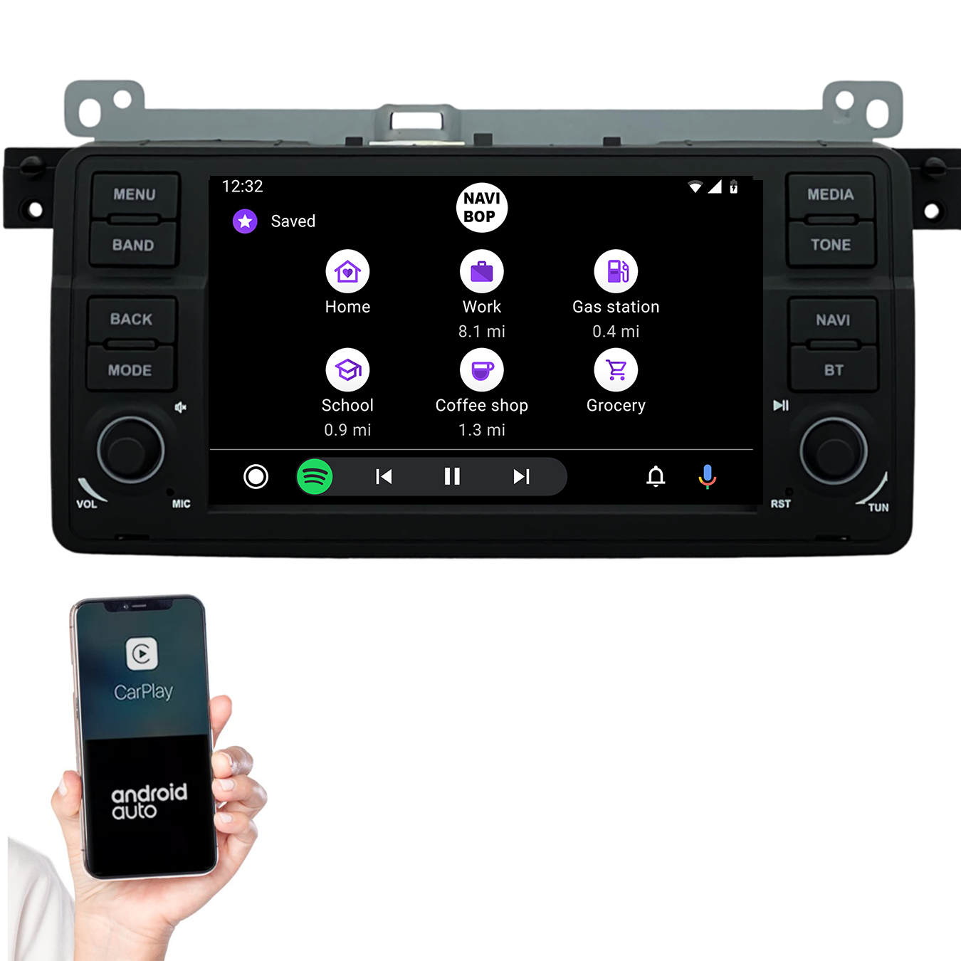 BMW 3-Serie E46 | Autoradio | 1998 t/m 2006 | Android 14 | Apple CarPlay & Android Auto