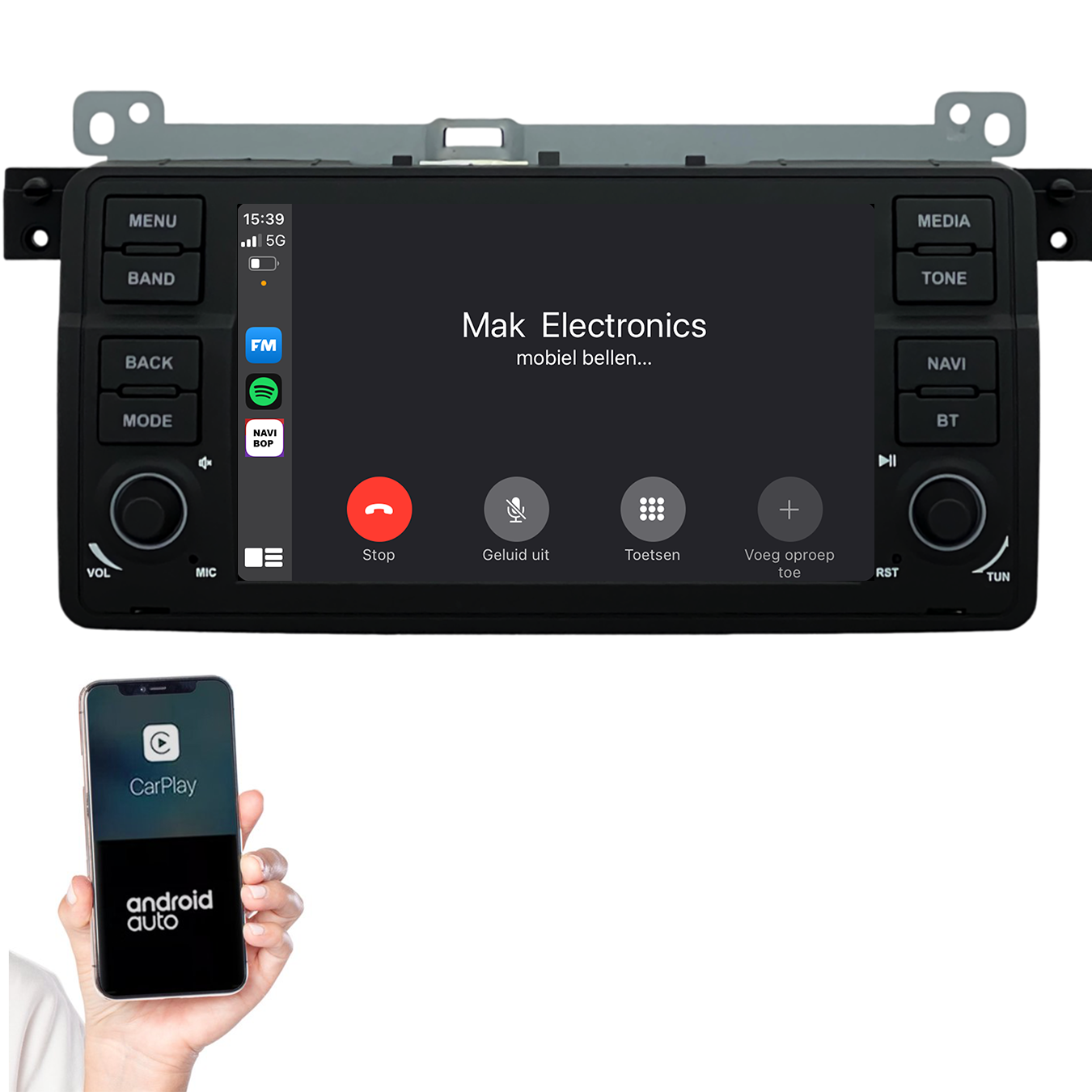 BMW 3-Serie E46 | Autoradio | 1998 t/m 2006 | Android 14 | Apple CarPlay & Android Auto