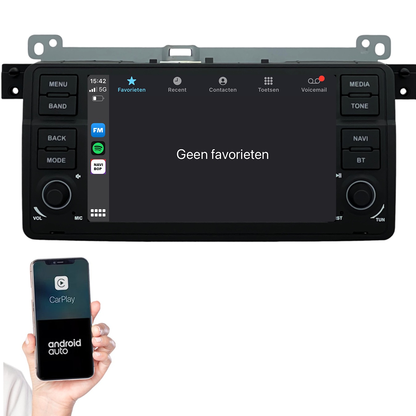 BMW 3-Serie E46 | Autoradio | 1998 t/m 2006 | Android 14 | Apple CarPlay & Android Auto