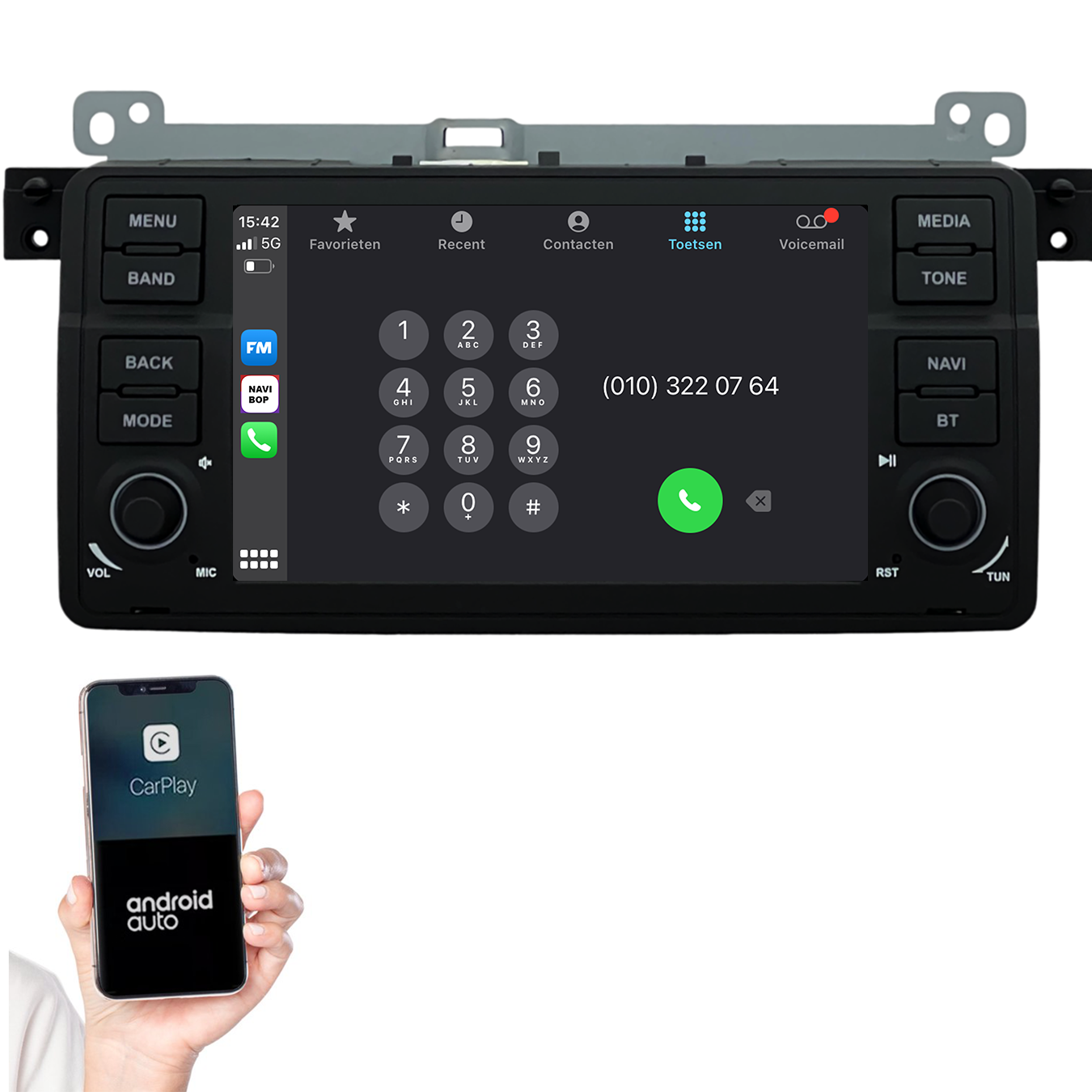 BMW 3-Serie E46 | Autoradio | 1998 t/m 2006 | Android 14 | Apple CarPlay & Android Auto