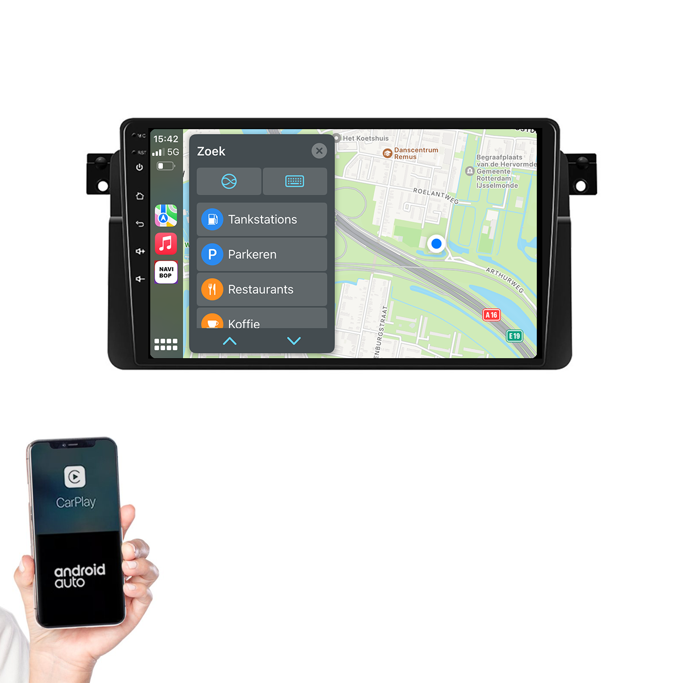 BMW 3-Serie E46 | Autoradio | 1998 t/m 2006 | Android 14 | Apple CarPlay & Android Auto