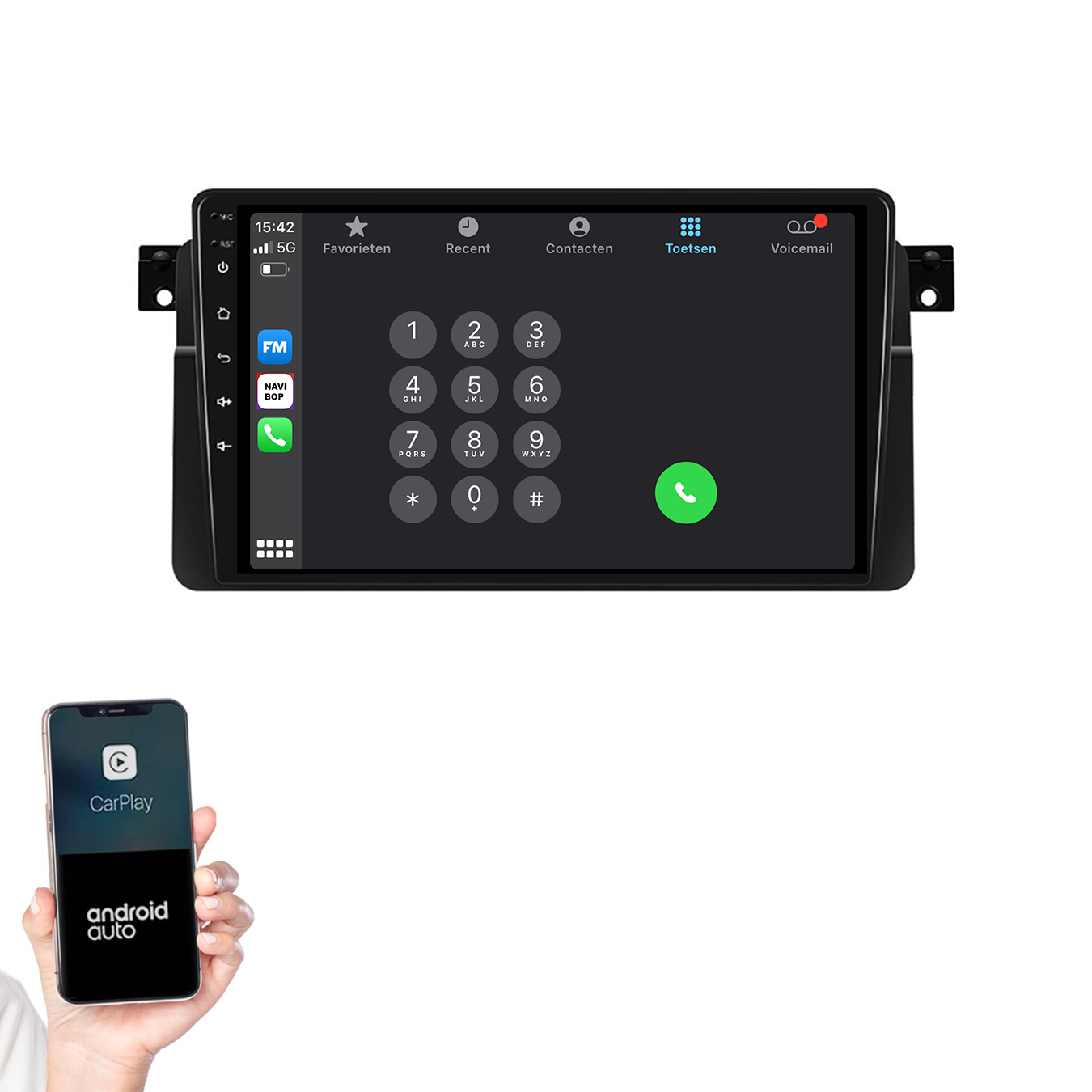 BMW 3-Serie E46 | Autoradio | 1998 t/m 2006 | Android 14 | Apple CarPlay & Android Auto