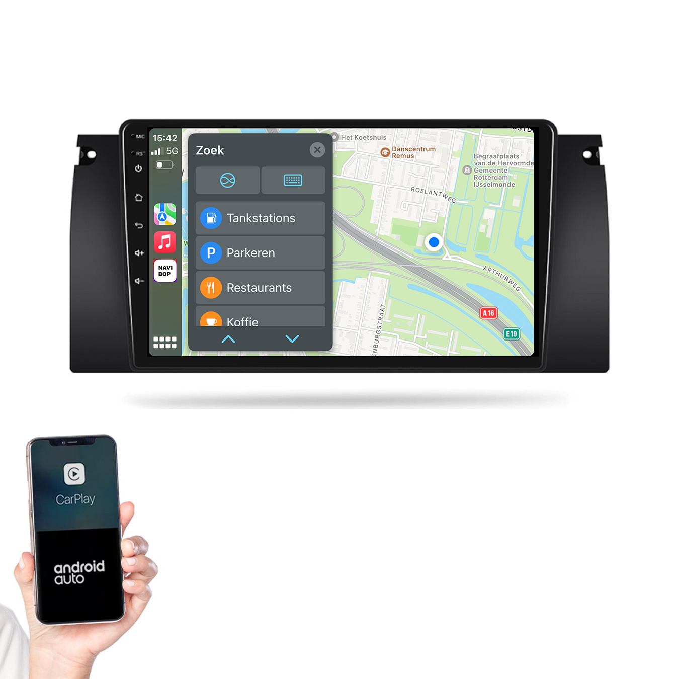 BMW 5-Serie | Autoradio | 1996 t/m 2003 | Android 14 | Apple CarPlay & Android Auto