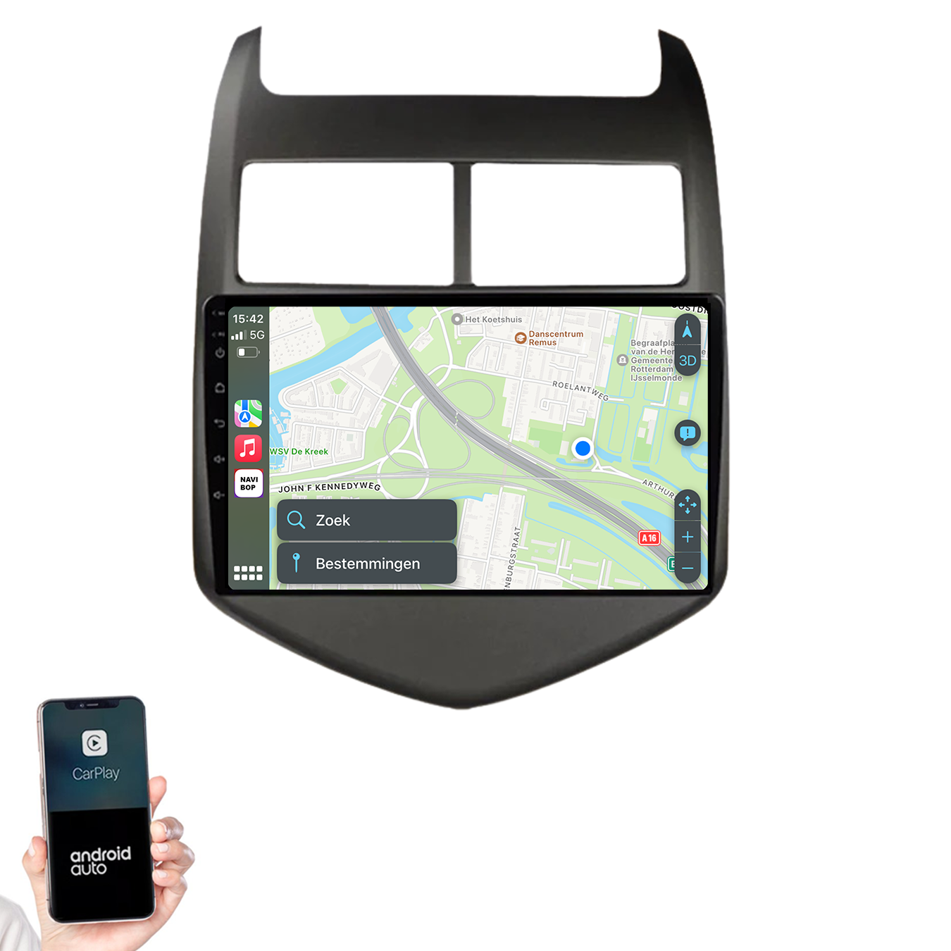 Chevrolet Aveo | Autoradio | 2011 t/m 2015 | Android 14 | Apple CarPlay & Android Auto