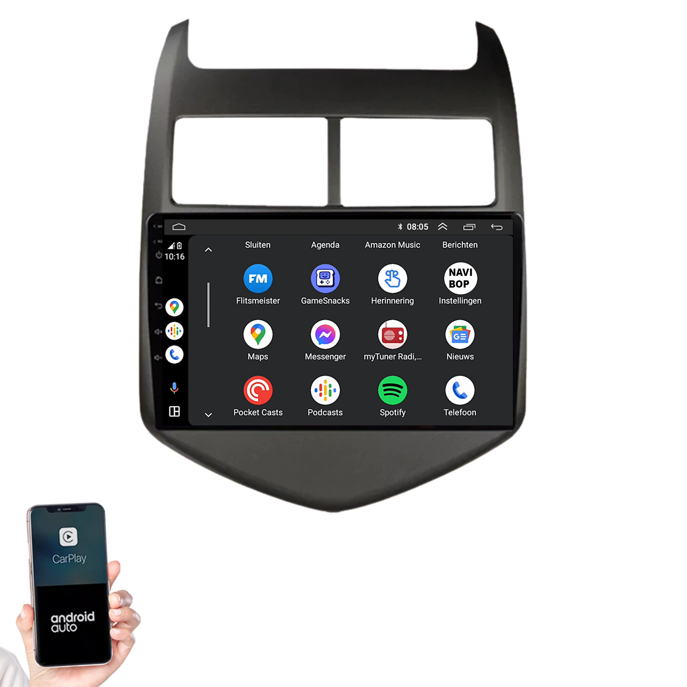 Chevrolet Aveo | Autoradio | 2011 t/m 2015 | Android 14 | Apple CarPlay & Android Auto