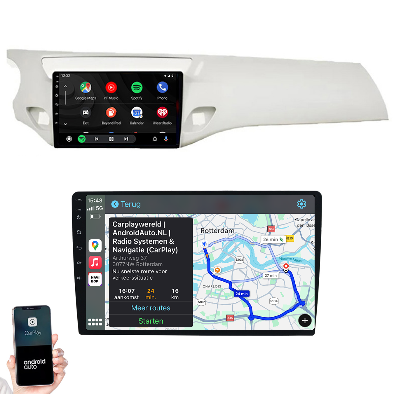 Citroen C3 | Autoradio | 2010 t/m 2016 | Android 14 | Apple CarPlay & Android Auto
