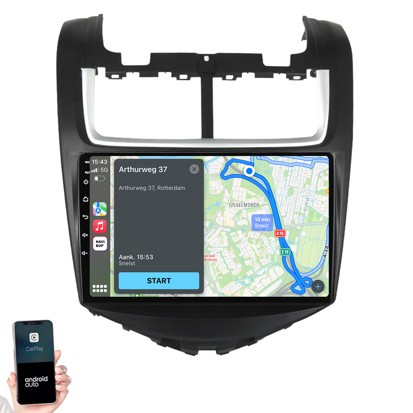 Chevrolet Aveo | Autoradio | 2011 t/m 2017 | Android 14 | Apple CarPlay & Android Auto