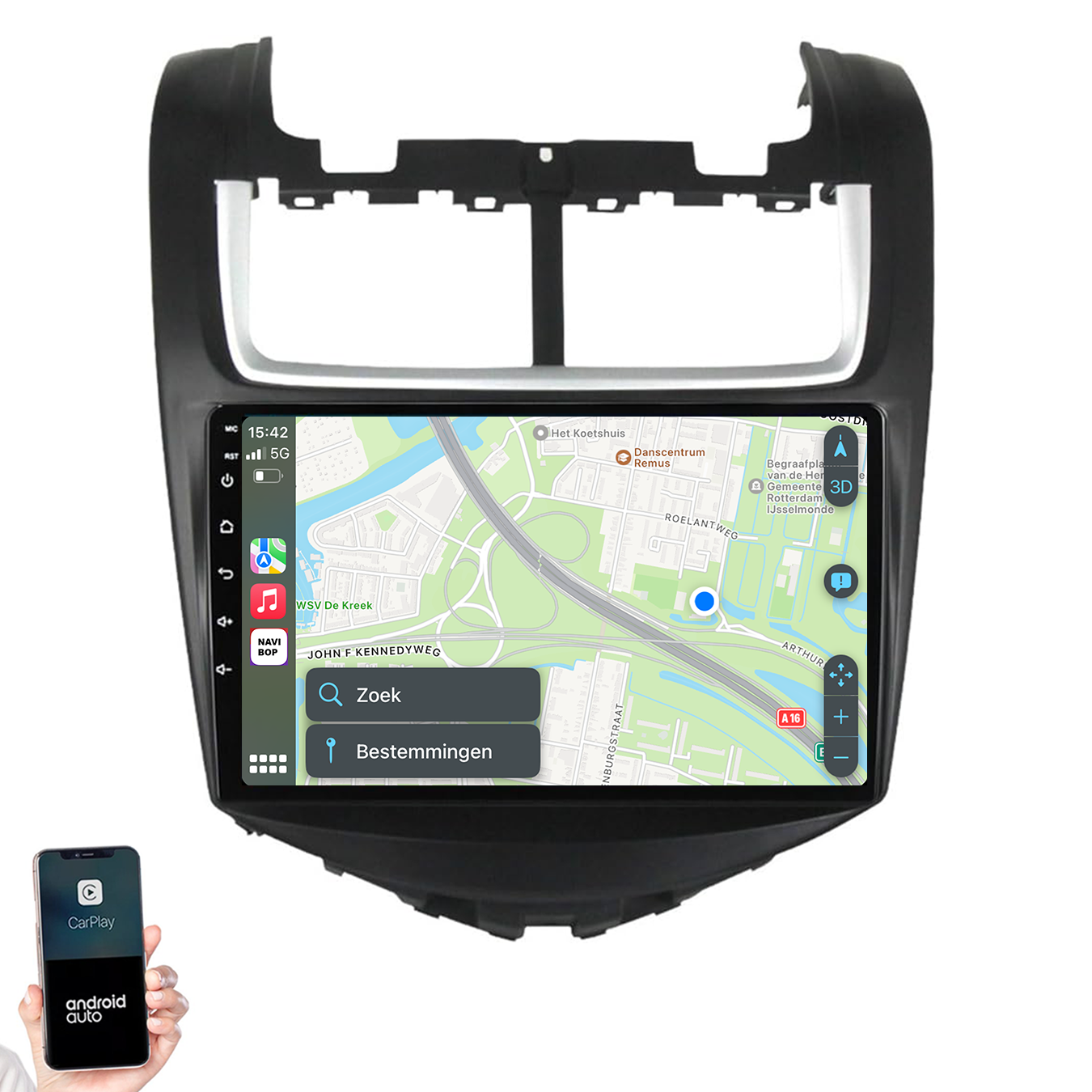 Chevrolet Aveo | Autoradio | 2011 t/m 2017 | Android 14 | Apple CarPlay & Android Auto