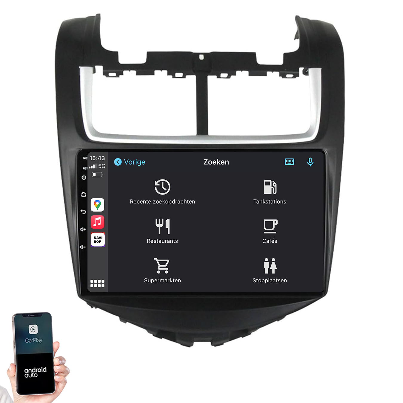 Chevrolet Aveo | Autoradio | 2011 t/m 2017 | Android 14 | Apple CarPlay & Android Auto