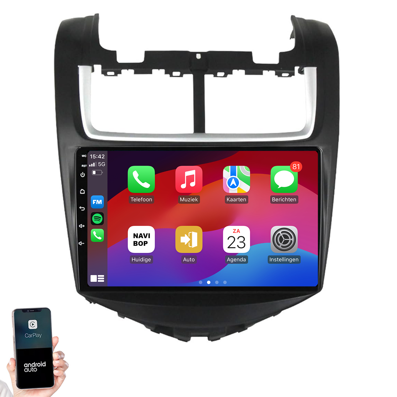 Chevrolet Aveo | Autoradio | 2011 t/m 2017 | Android 14 | Apple CarPlay & Android Auto