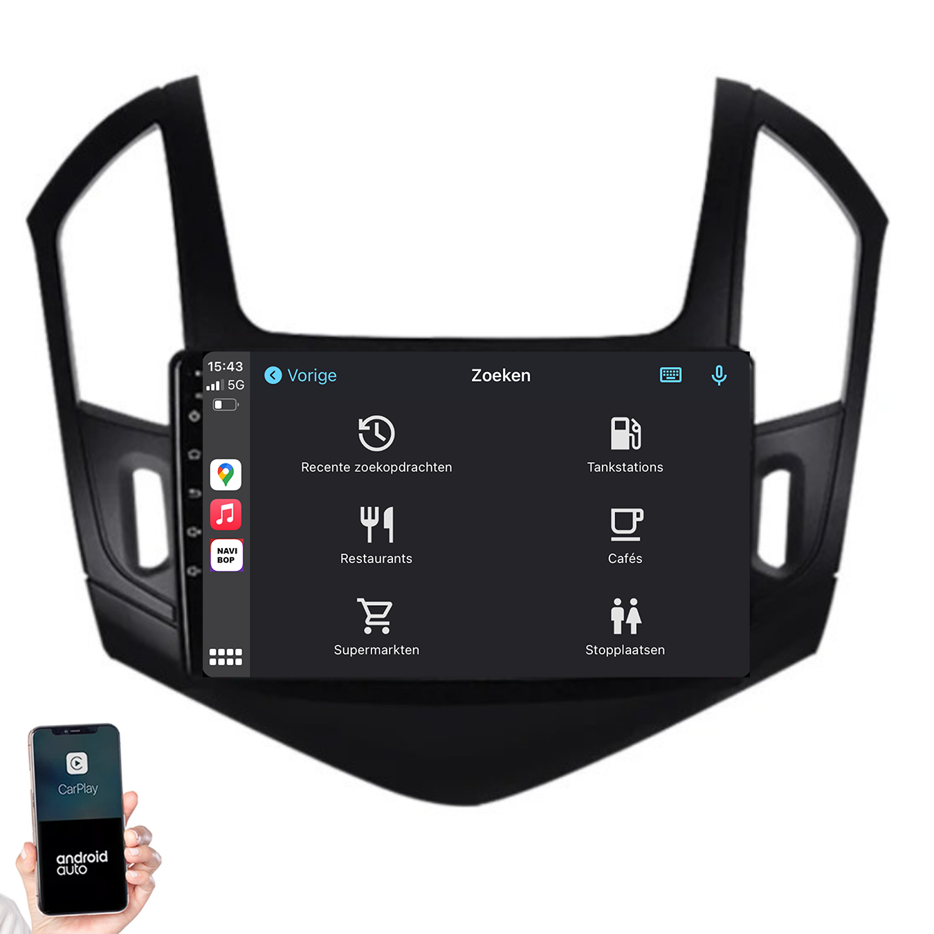 Chevrolet Cruze | Autoradio | 2012 t/m 2015 | Android 14 | Apple CarPlay & Android Auto