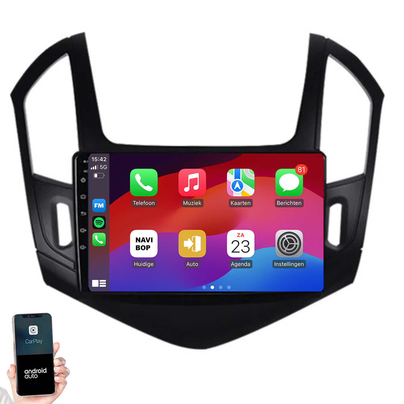 Chevrolet Cruze | Autoradio | 2012 t/m 2015 | Android 14 | Apple CarPlay & Android Auto