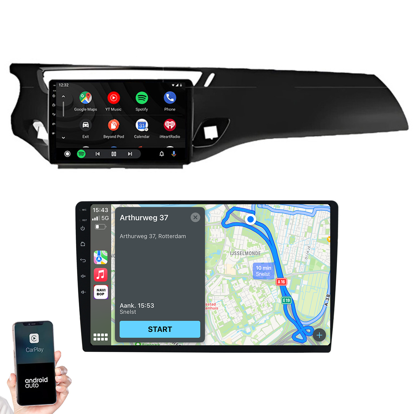 Citroen C3 | Autoradio | 2010 t/m 2016 | Android 14 | Apple CarPlay & Android Auto
