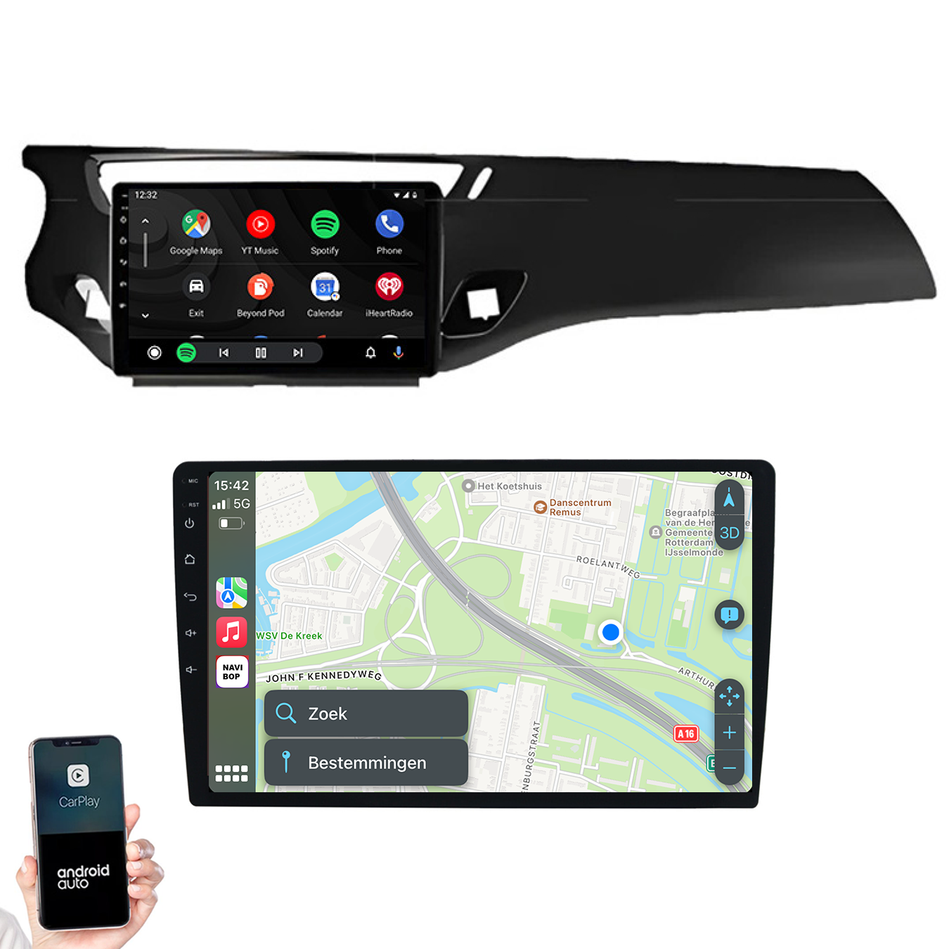 Citroen C3 | Autoradio | 2010 t/m 2016 | Android 14 | Apple CarPlay & Android Auto