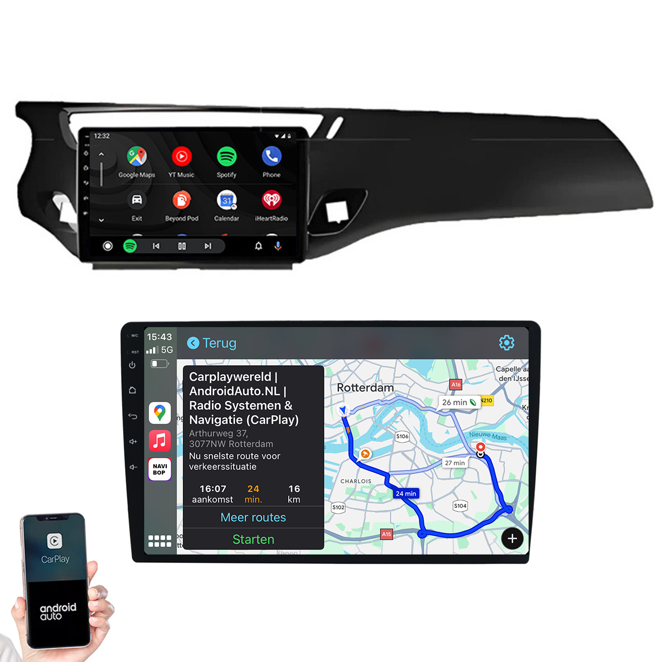 Citroen C3 | Autoradio | 2010 t/m 2016 | Android 14 | Apple CarPlay & Android Auto