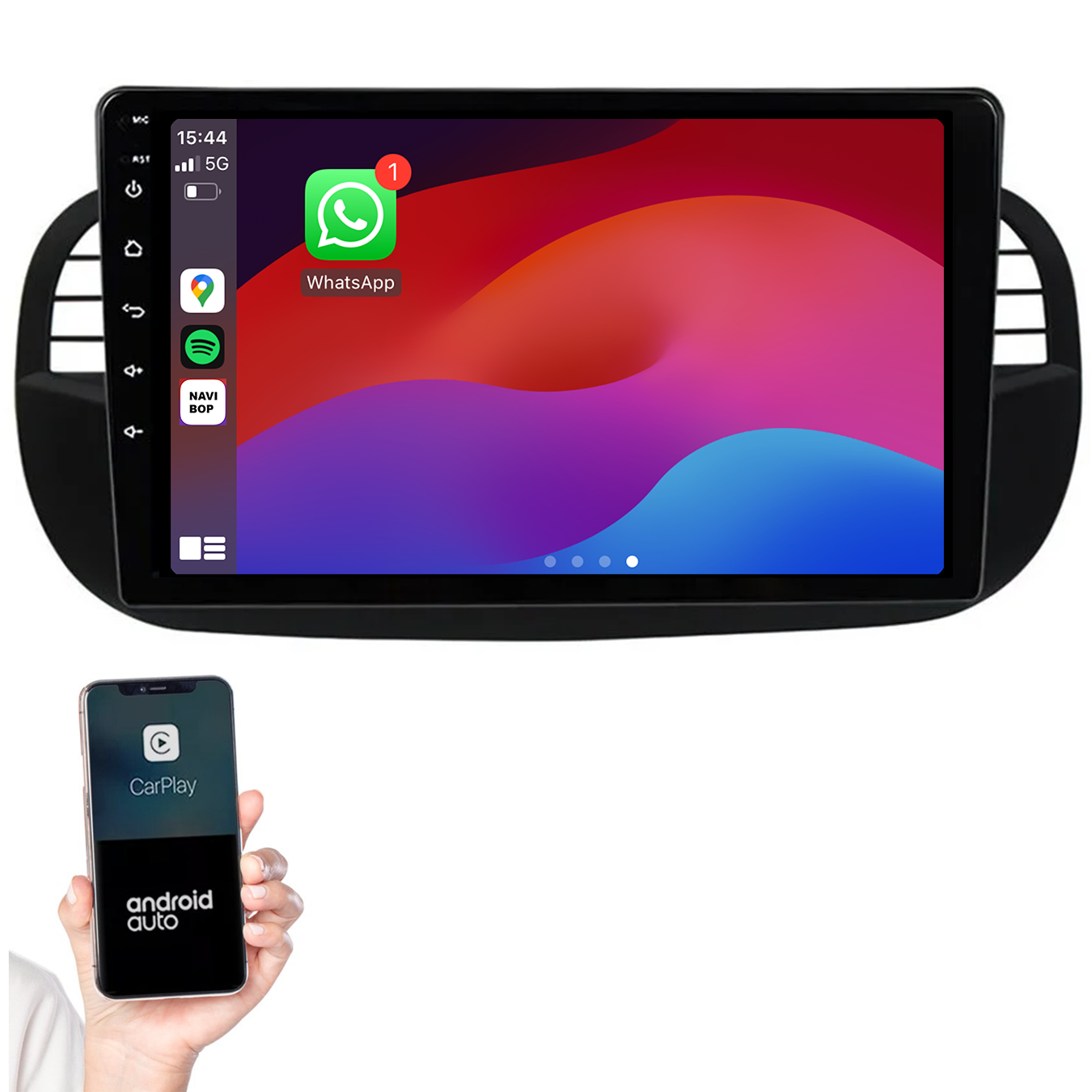 Abarth 500 | Autoradio | 2005 t/m 2017 | Android 14 | Apple CarPlay & Android Auto
