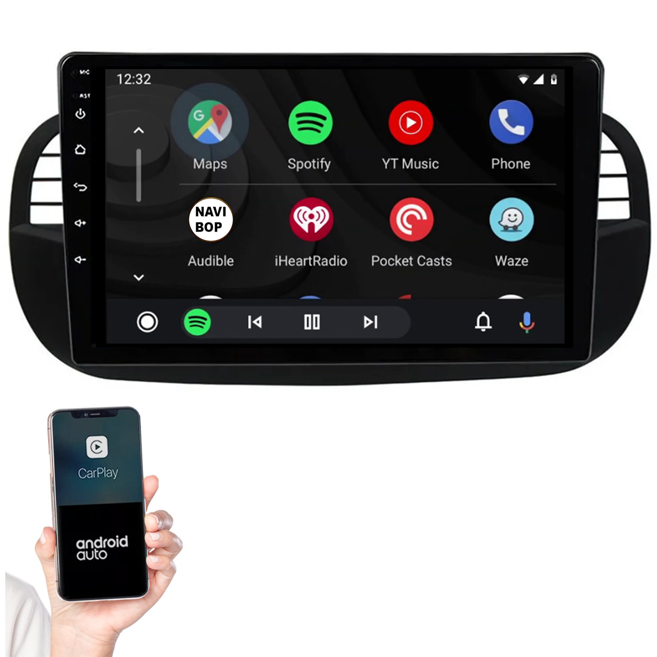Abarth 500 | Autoradio | 2005 t/m 2017 | Android 14 | Apple CarPlay & Android Auto