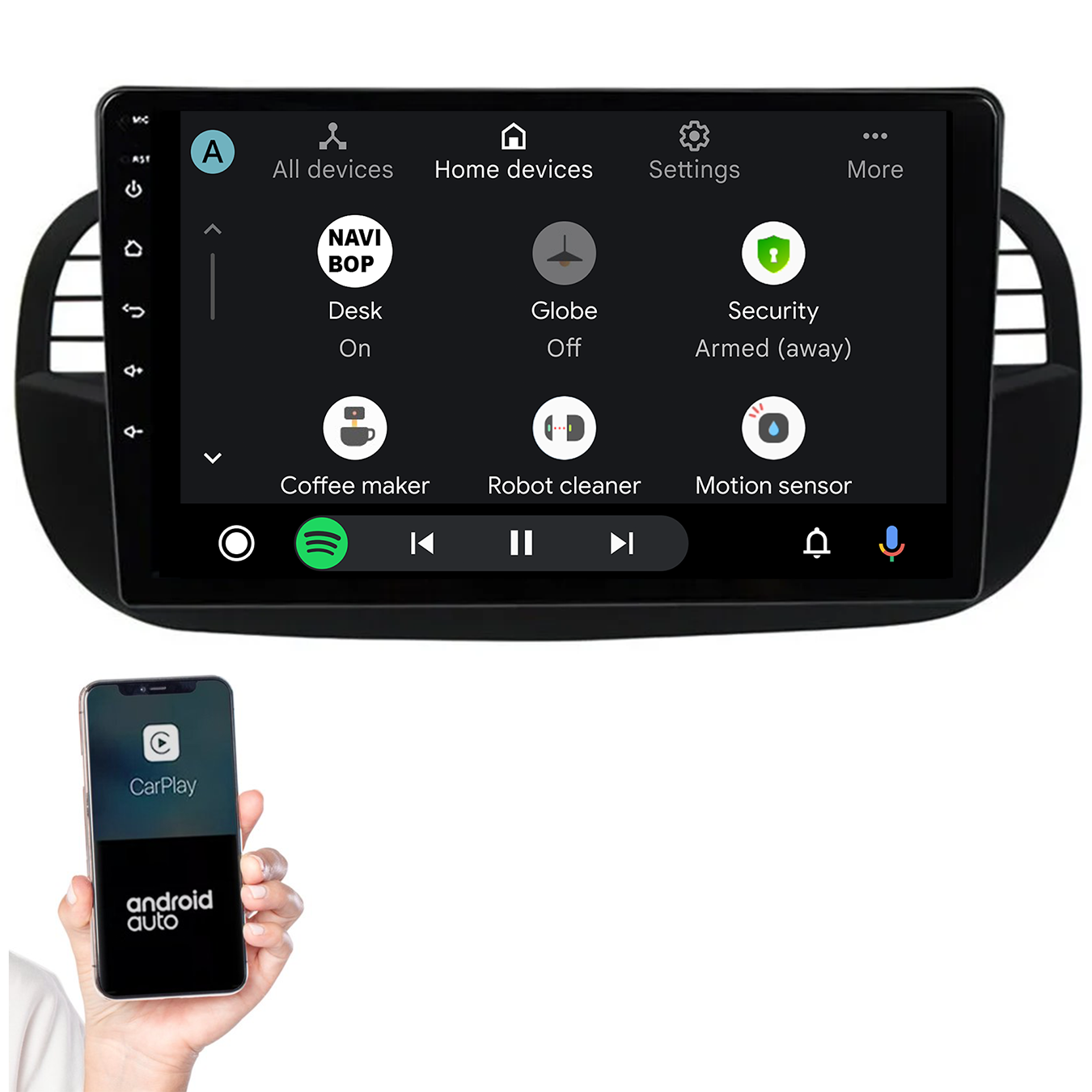 Abarth 500 | Autoradio | 2005 t/m 2017 | Android 14 | Apple CarPlay & Android Auto