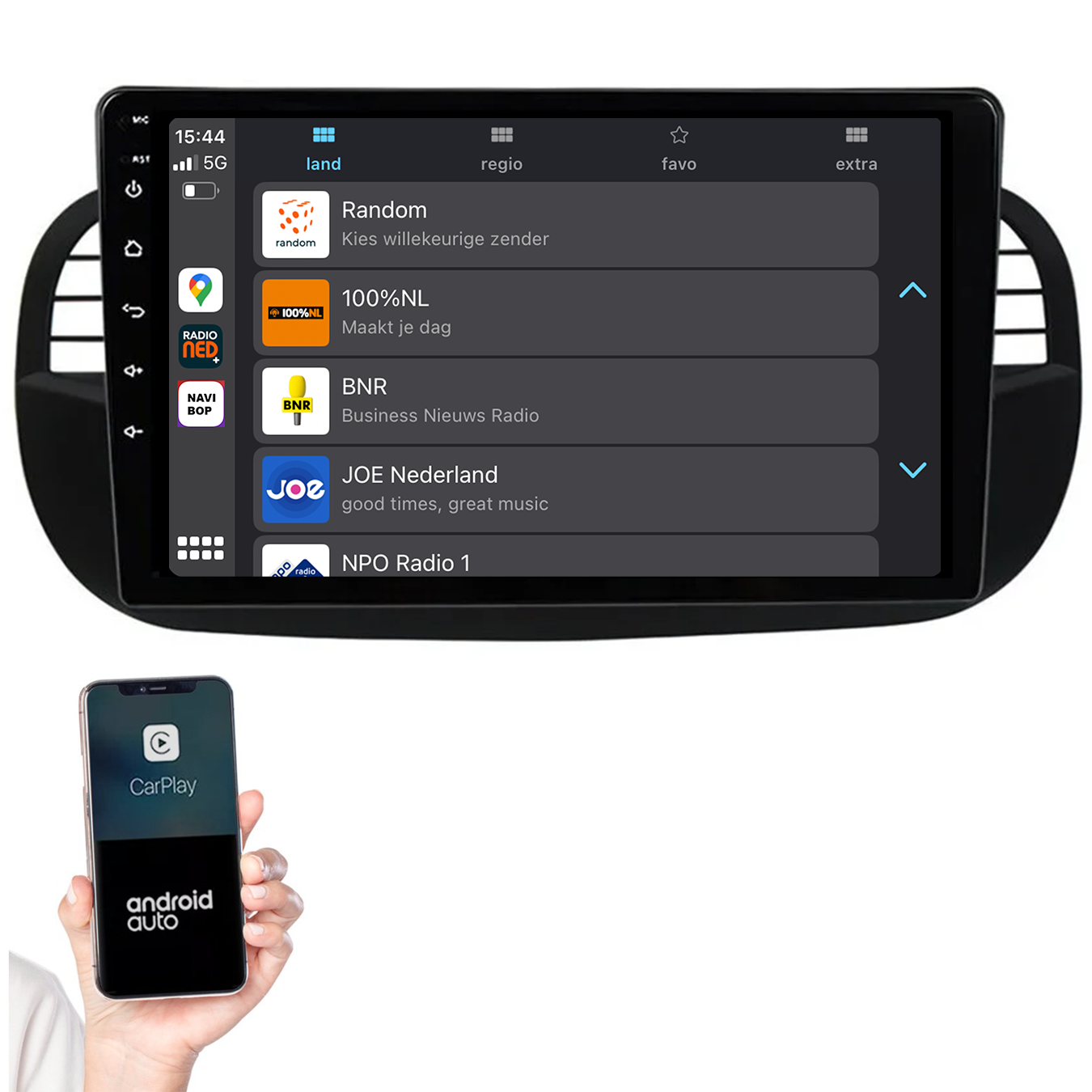 Abarth 500 | Autoradio | 2005 t/m 2017 | Android 14 | Apple CarPlay & Android Auto